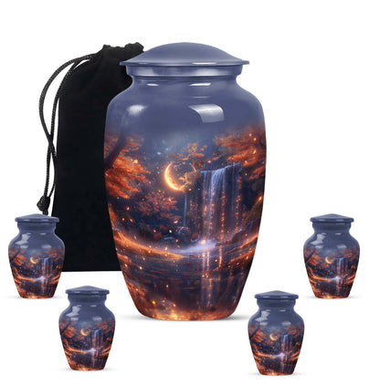 Classic 10-inch lunar urn, memorial funeral urn.