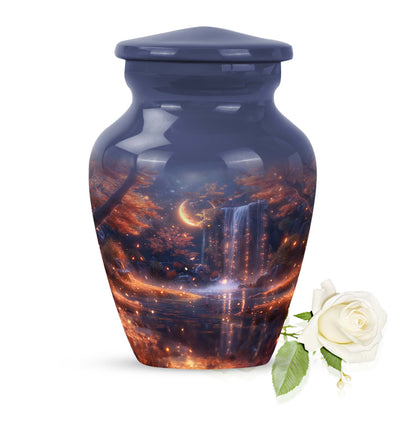 Classic 10-inch lunar urn, memorial funeral urn.