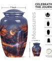 Classic 10-inch lunar urn, memorial funeral urn.