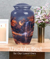 Classic 10-inch lunar urn, memorial funeral urn.