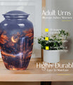 Classic 10-inch lunar urn, memorial funeral urn.