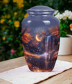 Classic 10-inch lunar urn, memorial funeral urn.