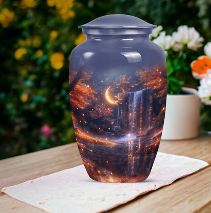Classic 10-inch lunar urn, memorial funeral urn.