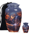 Classic 10-inch lunar urn, memorial funeral urn.