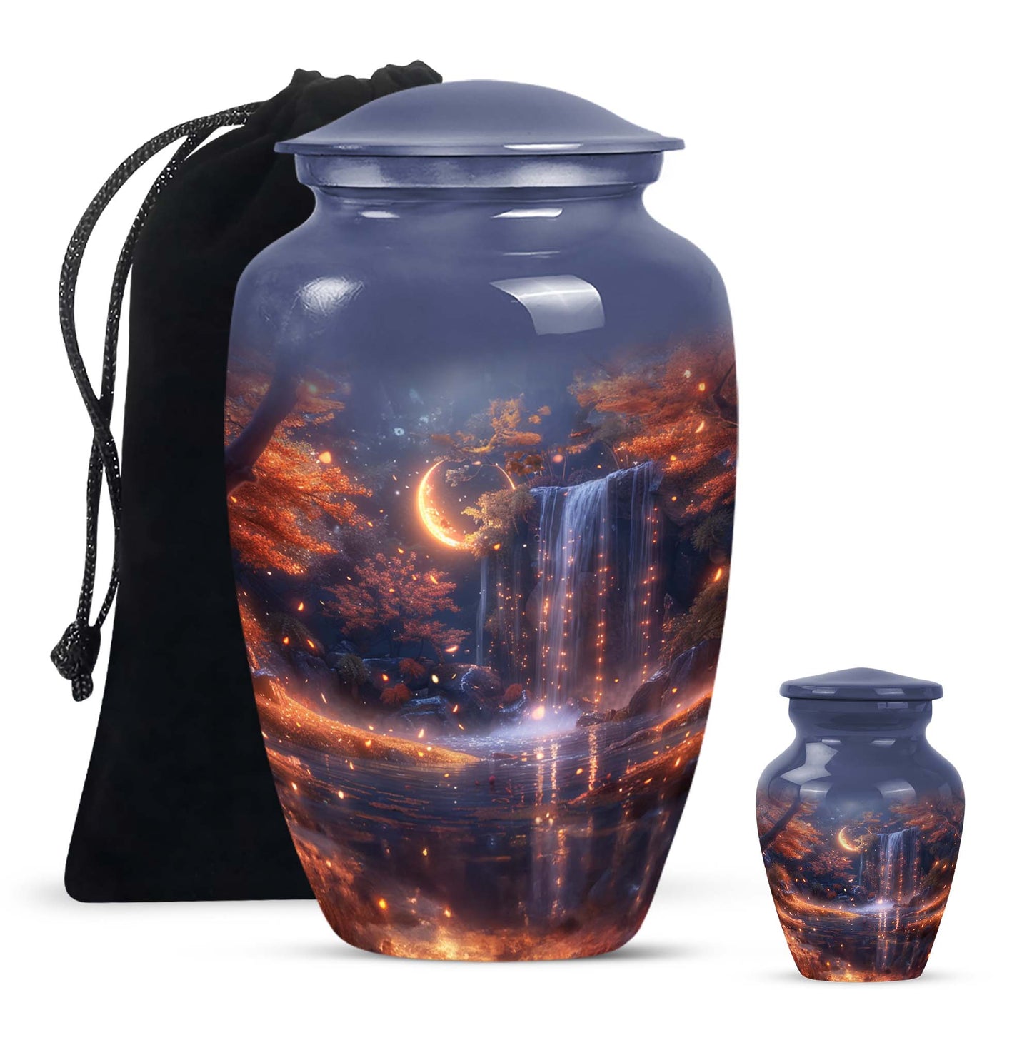 Classic 10-inch lunar urn, memorial funeral urn.