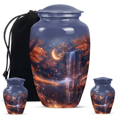 Classic 10-inch lunar urn, memorial funeral urn.