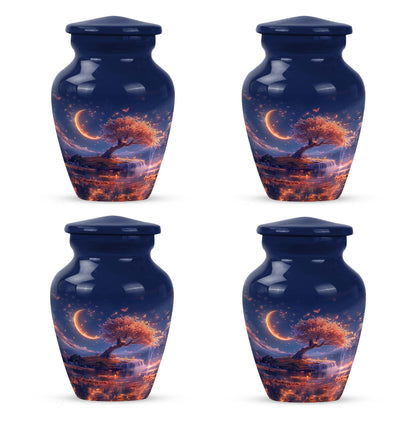 classic Lunar urn in aluminium for adult female ashes