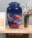 classic Lunar urn in aluminium for adult female ashes