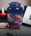 classic Lunar urn in aluminium for adult female ashes