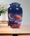 classic Lunar urn in aluminium for adult female ashes
