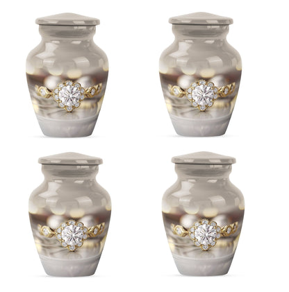 Classic 10-inch aluminium Ring Urn for adult ashes.