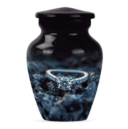 10-inch Classic Aluminium Ring Urn for mom's ashes.