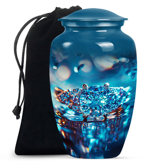 10-inch Classic Ring Urn, an abstract aluminium burial.