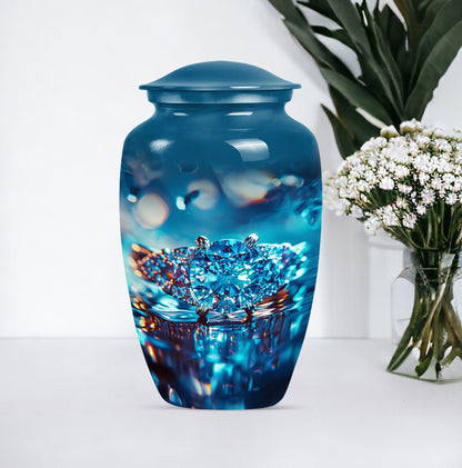 10-inch Classic Ring Urn, an abstract aluminium burial.