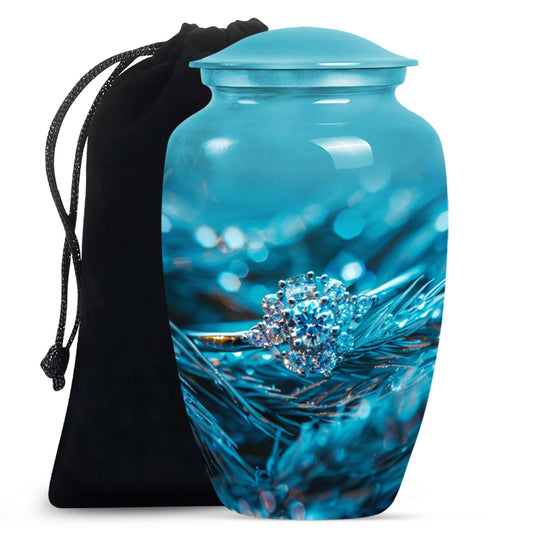 Classic Ring Urn, large memorial urn for men's ashes.