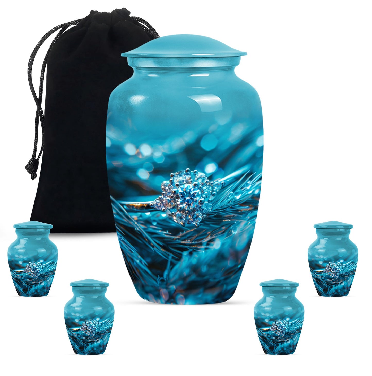 Classic Ring Urn, large memorial urn for men's ashes.
