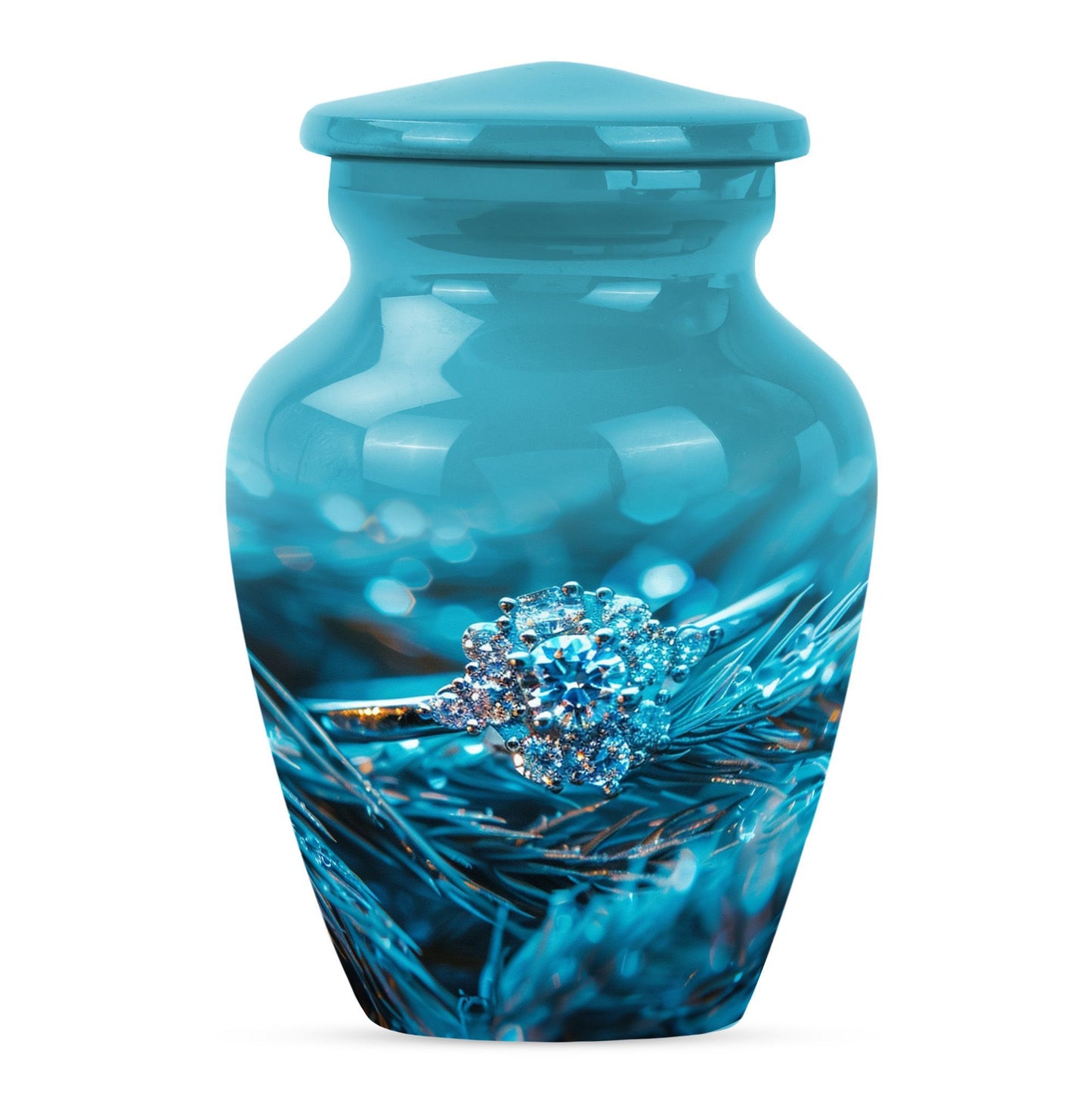 Classic Ring Urn, large memorial urn for men's ashes.