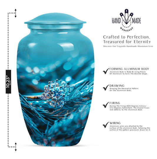 Classic Ring Urn, large memorial urn for men's ashes.