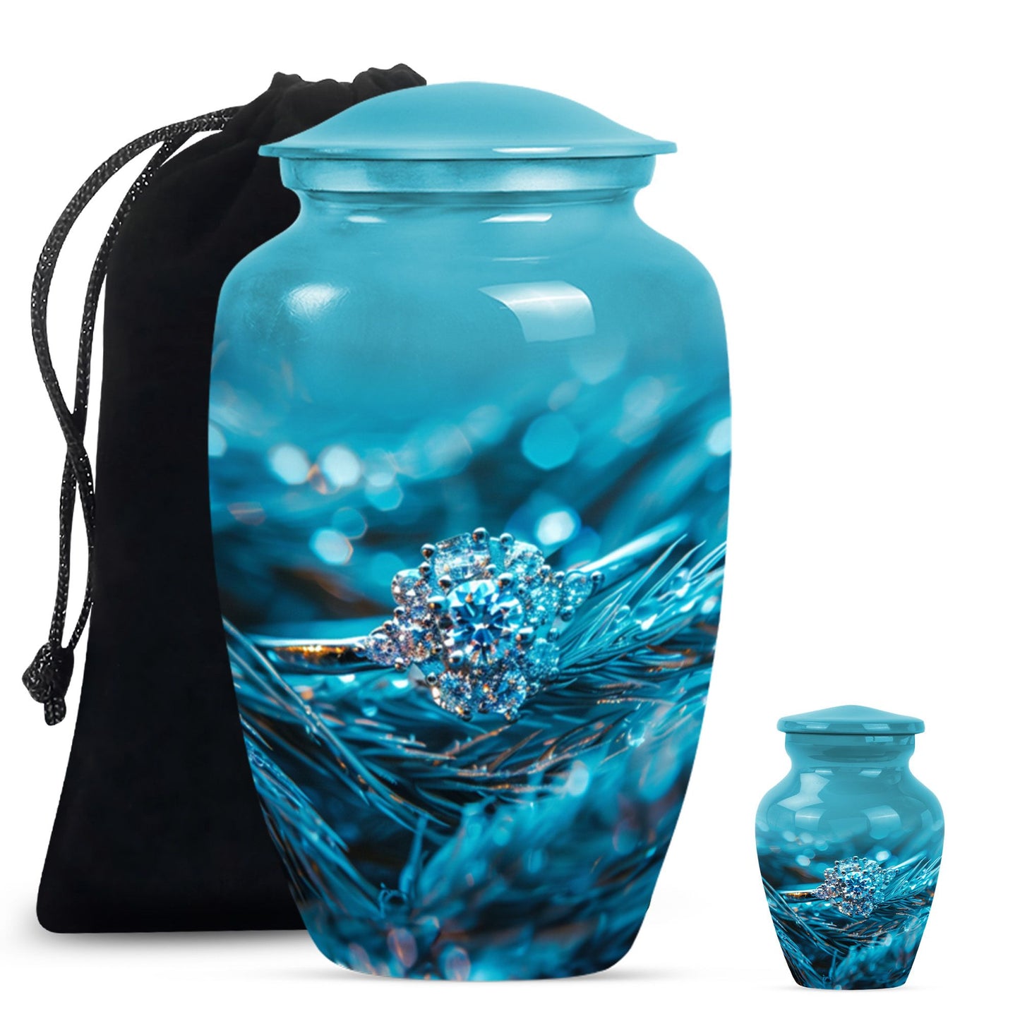 Classic Ring Urn, large memorial urn for men's ashes.
