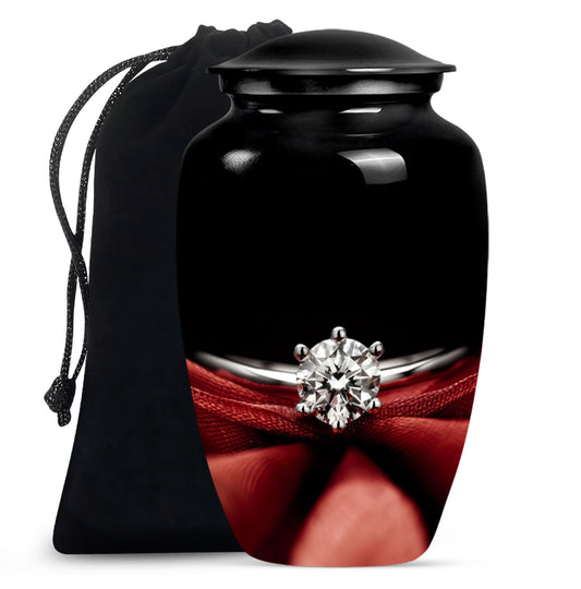 ring urn with personalized name engraving