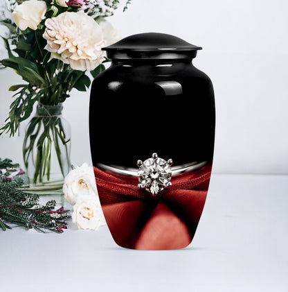 ring urn with personalized name engraving