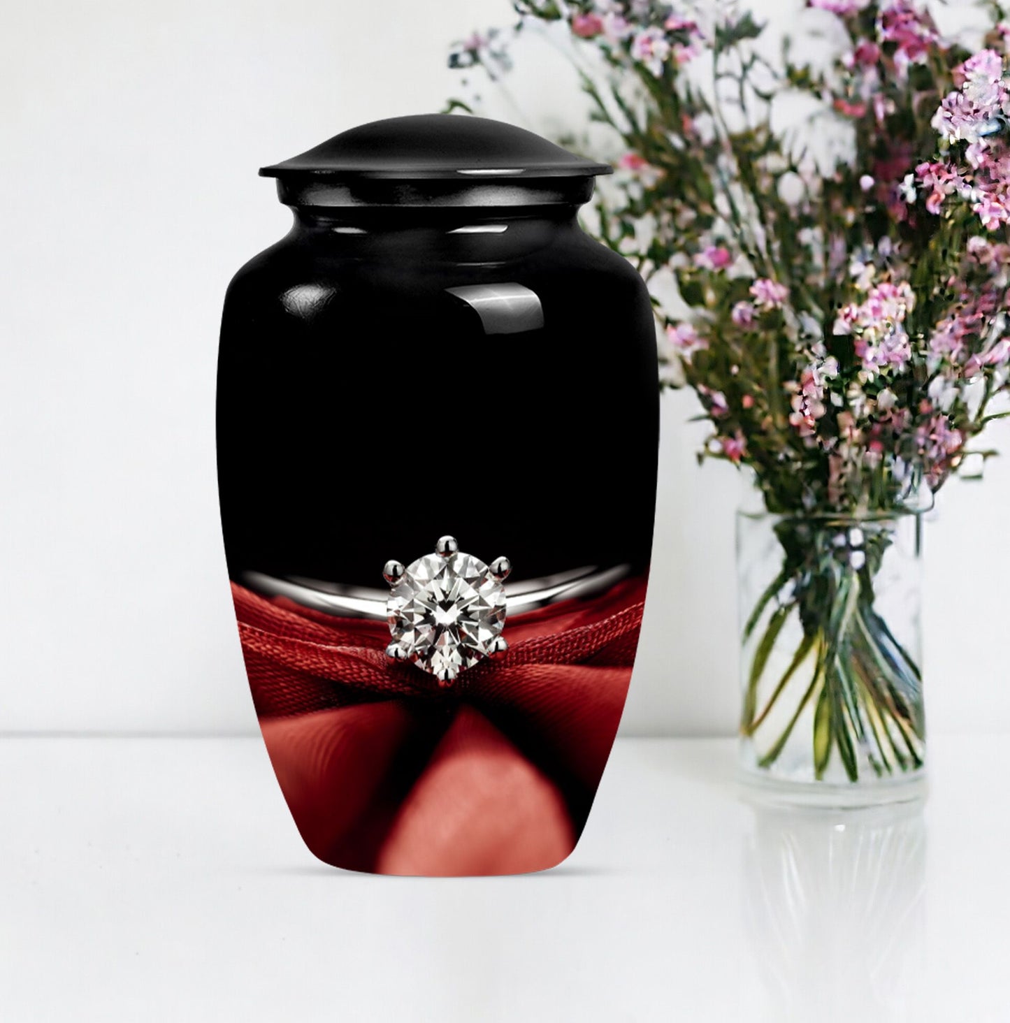 ring urn with personalized name engraving