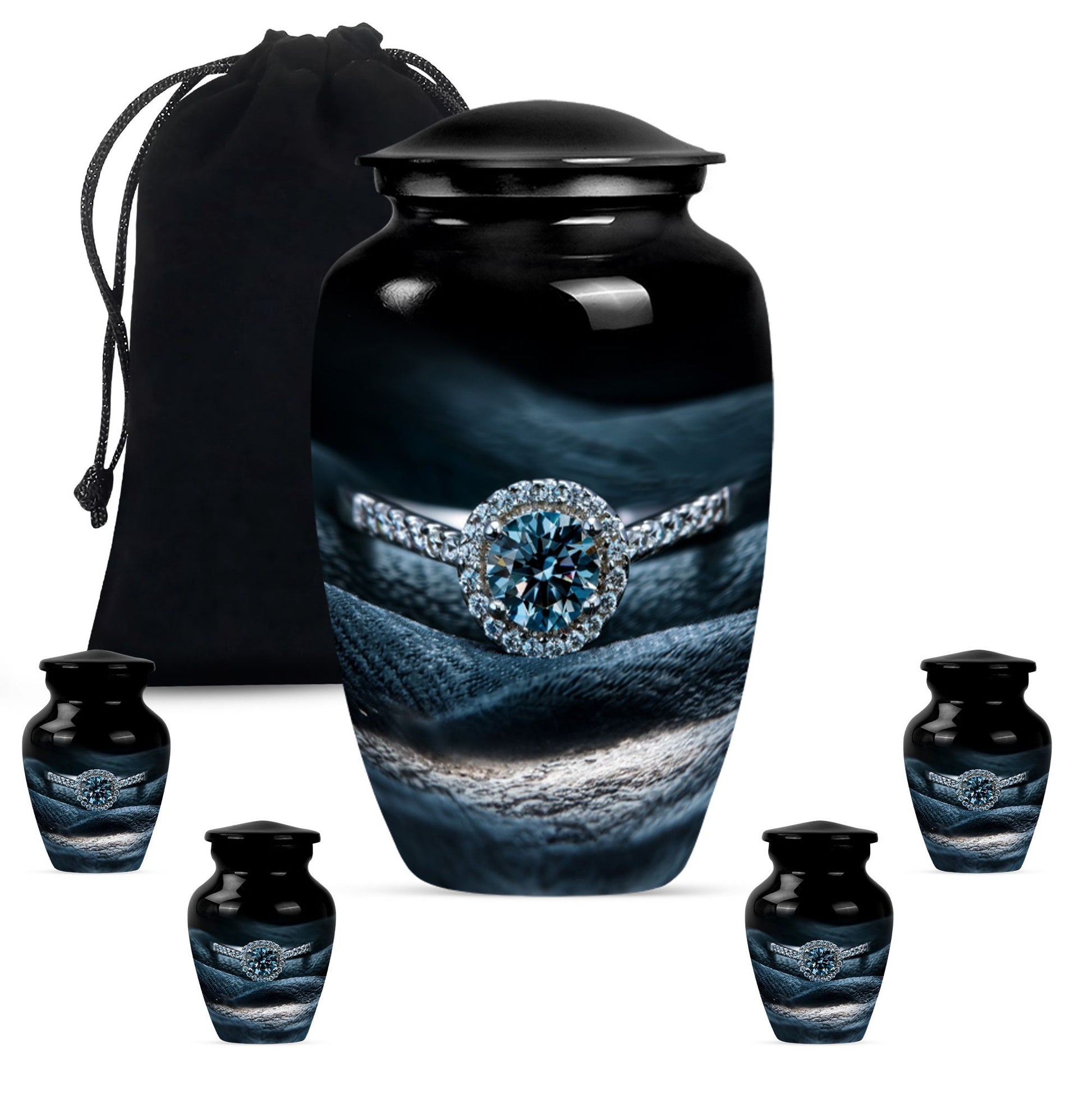 Ring Small Urn For Ashes Funeral, Ashes Cremation Urn For Ashes