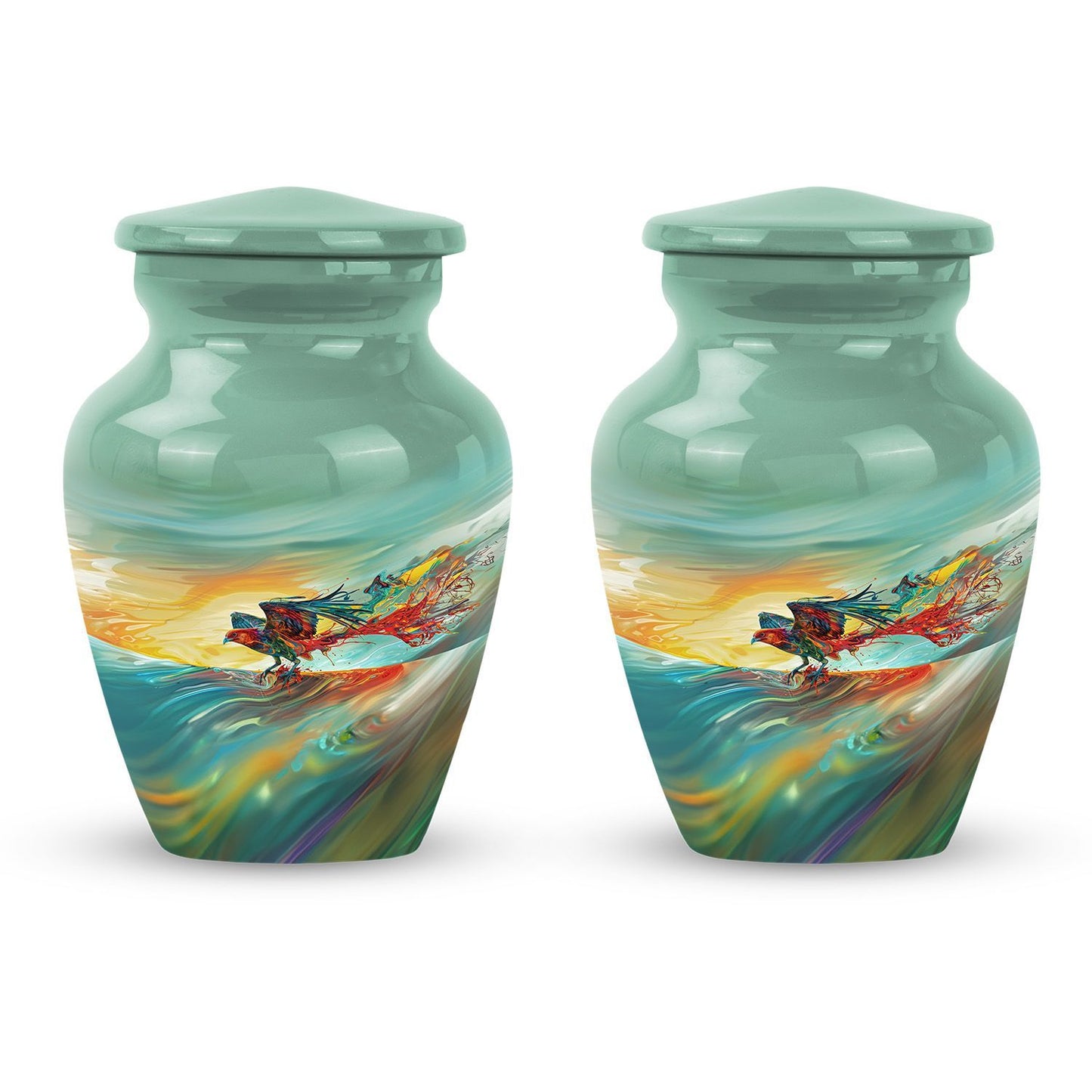 10-inch classic Phoenix urn for male cremation,