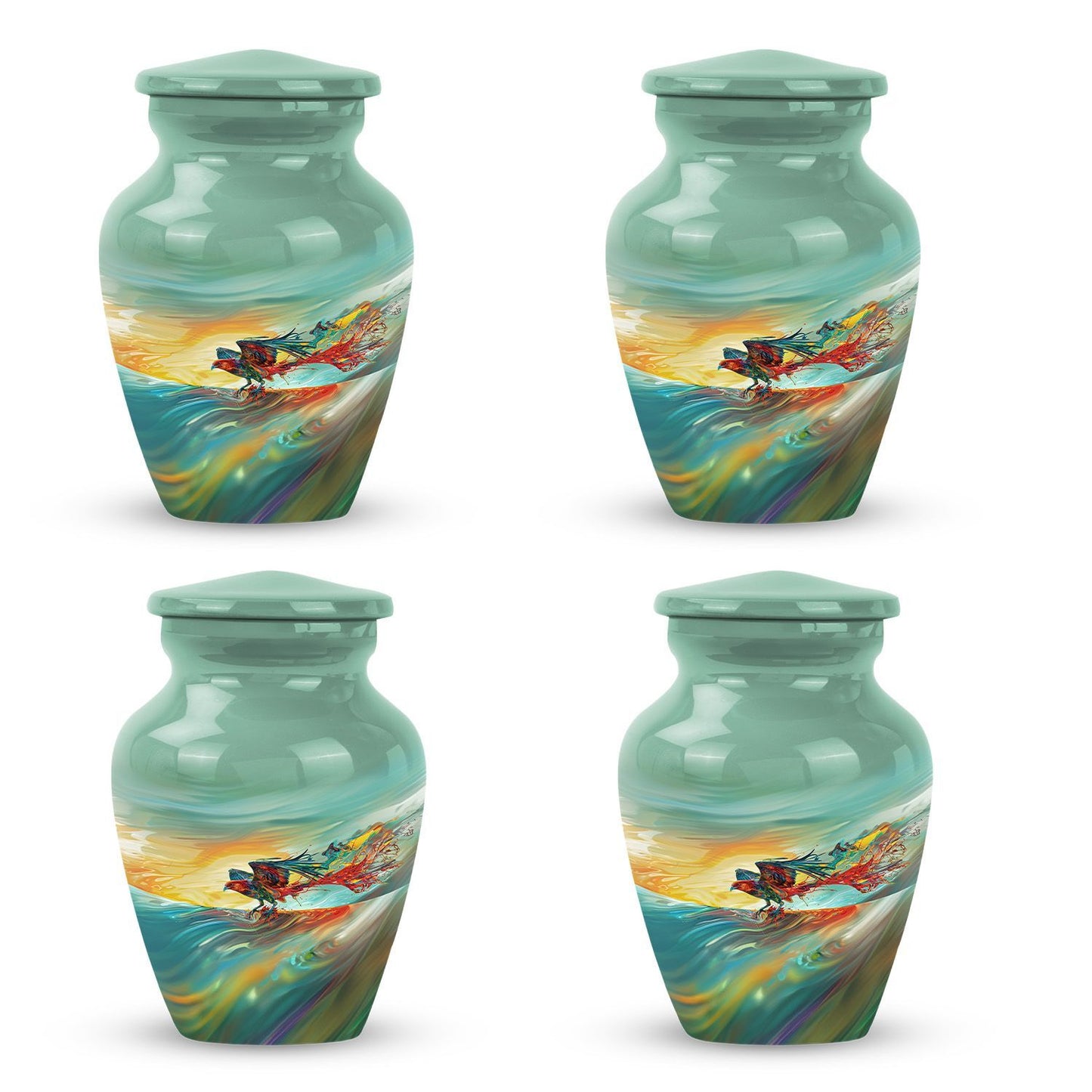 10-inch classic Phoenix urn for male cremation,