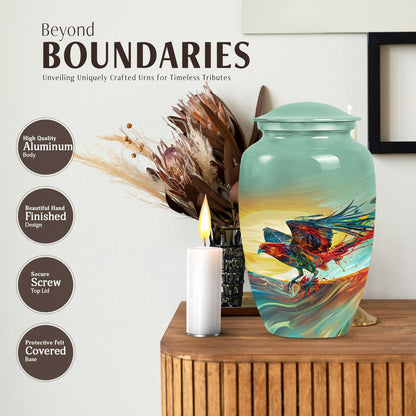 10-inch classic Phoenix urn for male cremation,