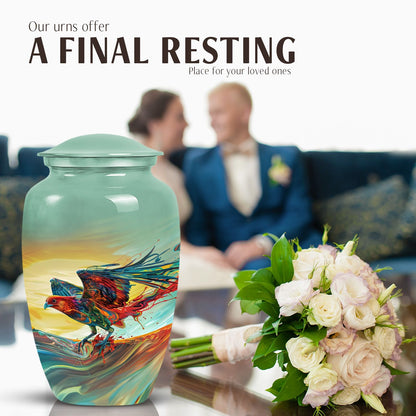 10-inch classic Phoenix urn for male cremation,