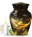 Classic 10 inch phoenix memorial urn for women ashes.