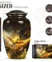 Classic 10 inch phoenix memorial urn for women ashes.