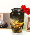Classic 10 inch phoenix memorial urn for women ashes.