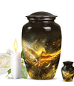 Classic 10 inch phoenix memorial urn for women ashes.