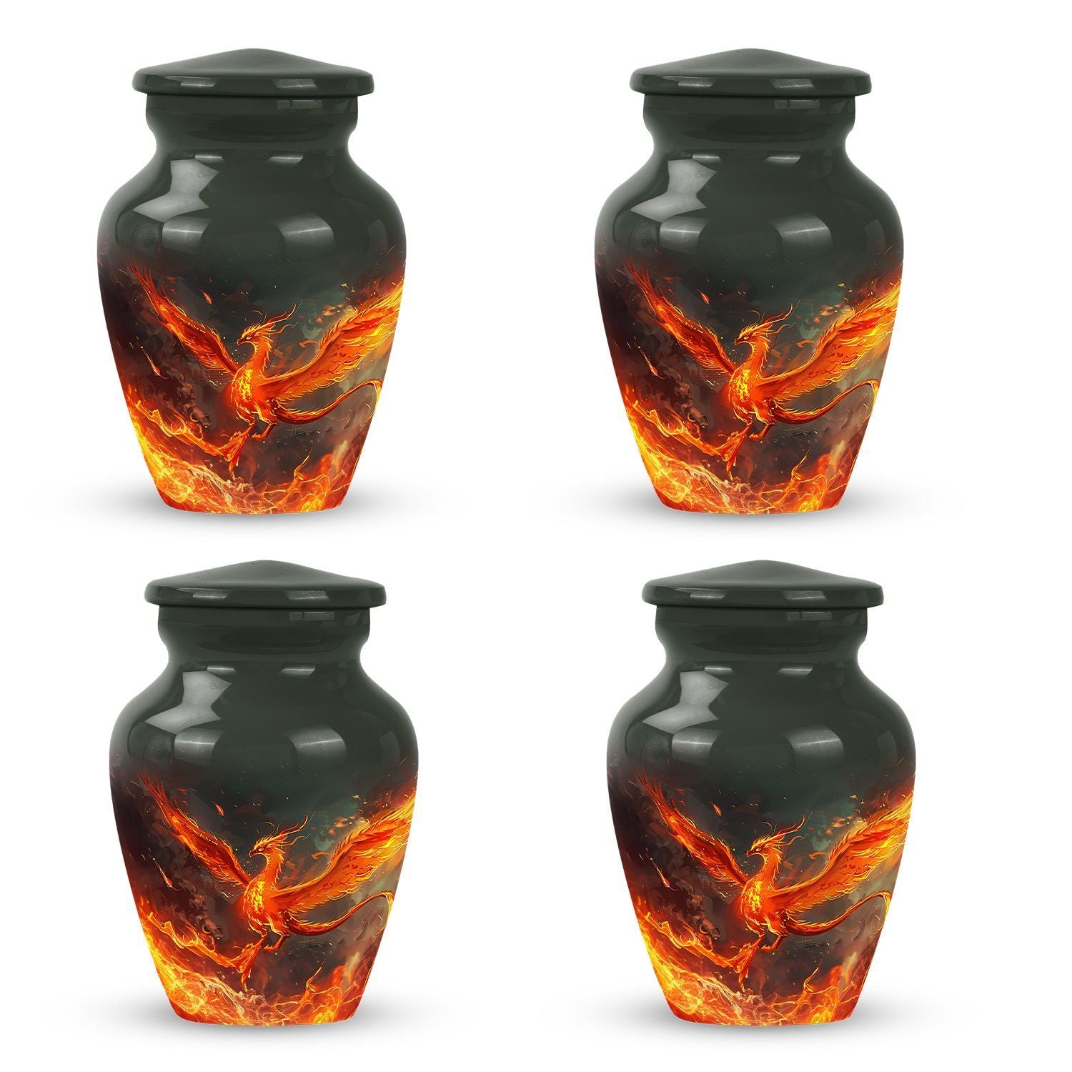 Classic 10-inch Phoenix urn for mom, customizable
