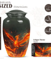 Classic 10-inch Phoenix urn for mom, customizable