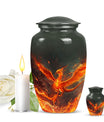 Classic 10-inch Phoenix urn for mom, customizable