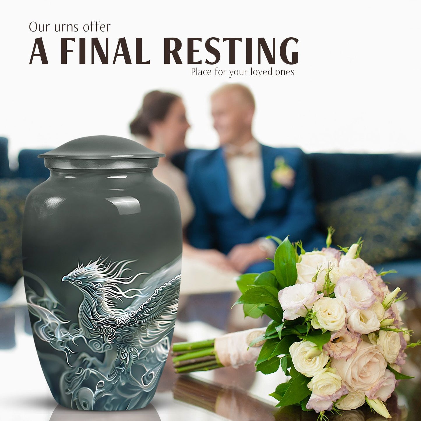 Phoenix cremation urn for dad