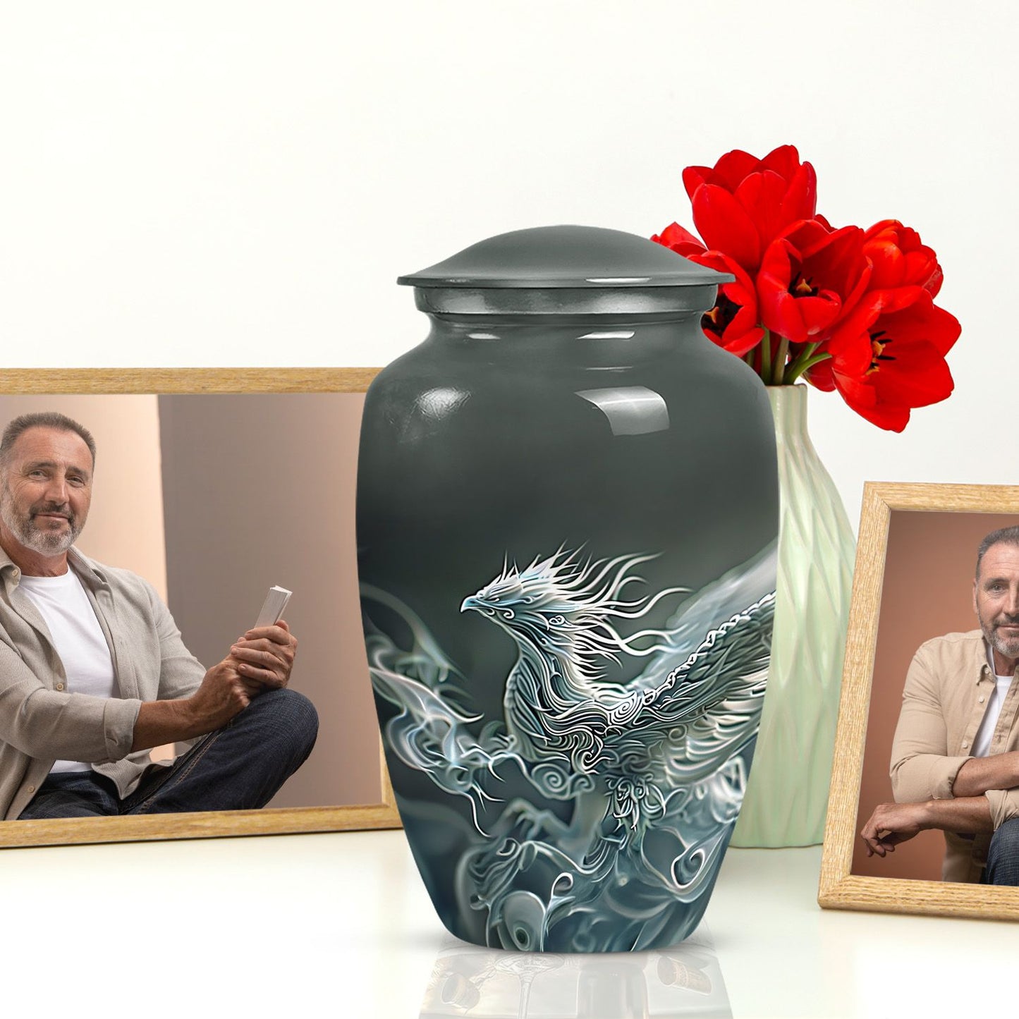 Phoenix cremation urn for dad