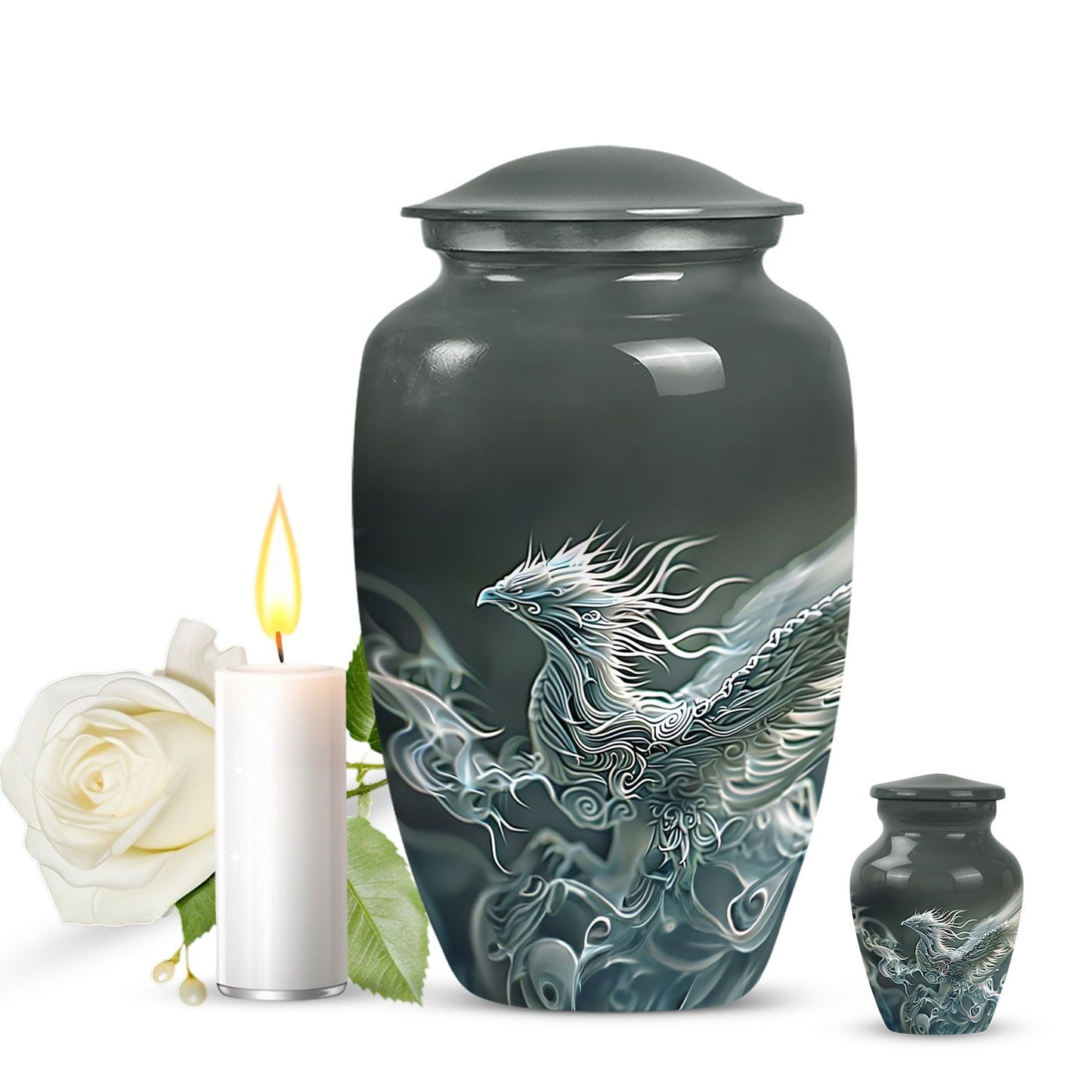 Phoenix cremation urn for dad