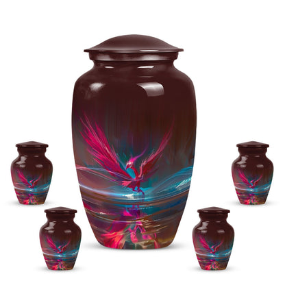 Phoenix cremation urn for ashes adult male