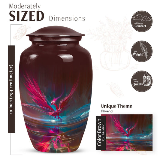Phoenix cremation urn for ashes adult male