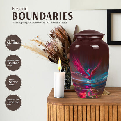 Phoenix cremation urn for ashes adult male