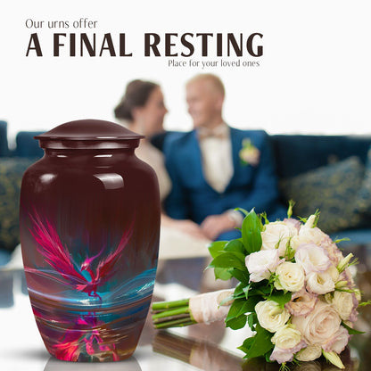Phoenix cremation urn for ashes adult male