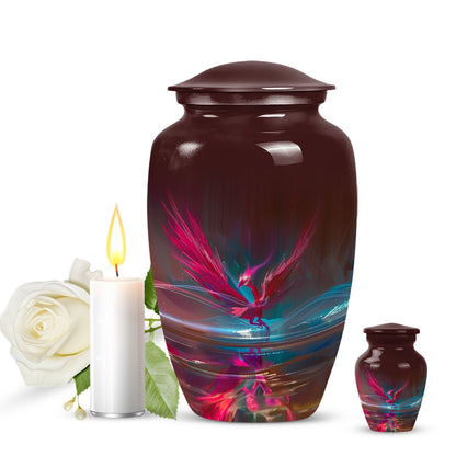 Phoenix cremation urn for ashes adult male