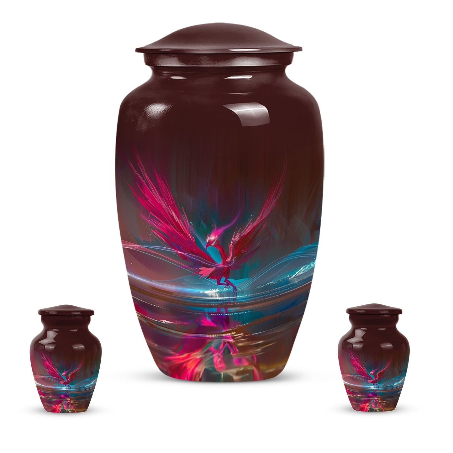 Phoenix cremation urn for ashes adult male