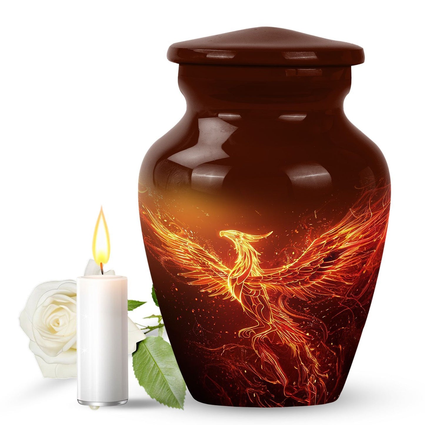 10-inch Phoenix urn.