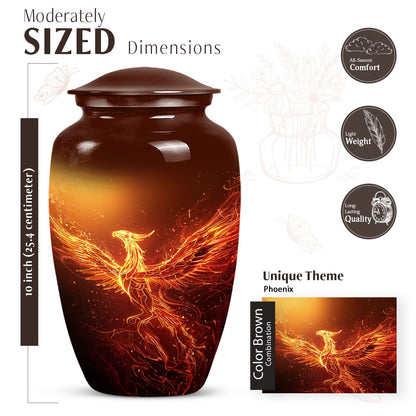 10-inch Phoenix urn.