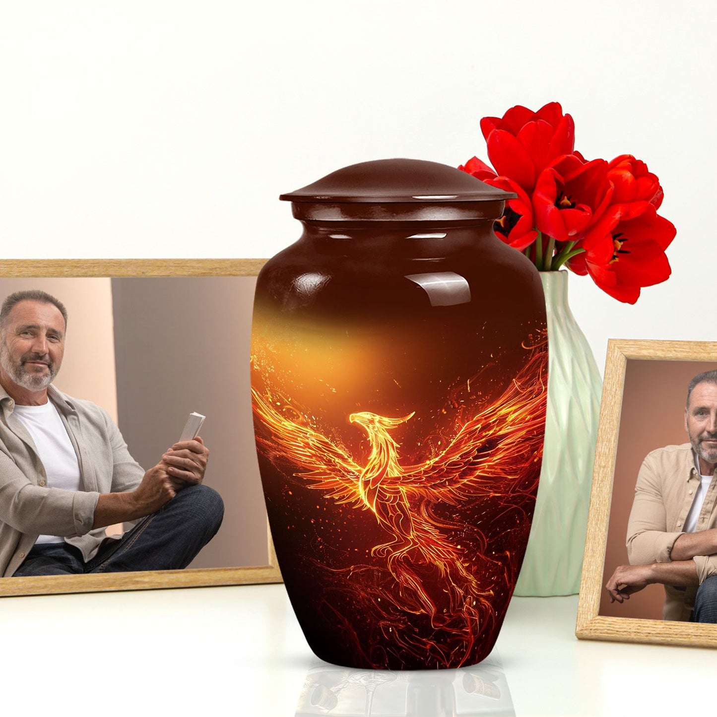 10-inch Phoenix urn.
